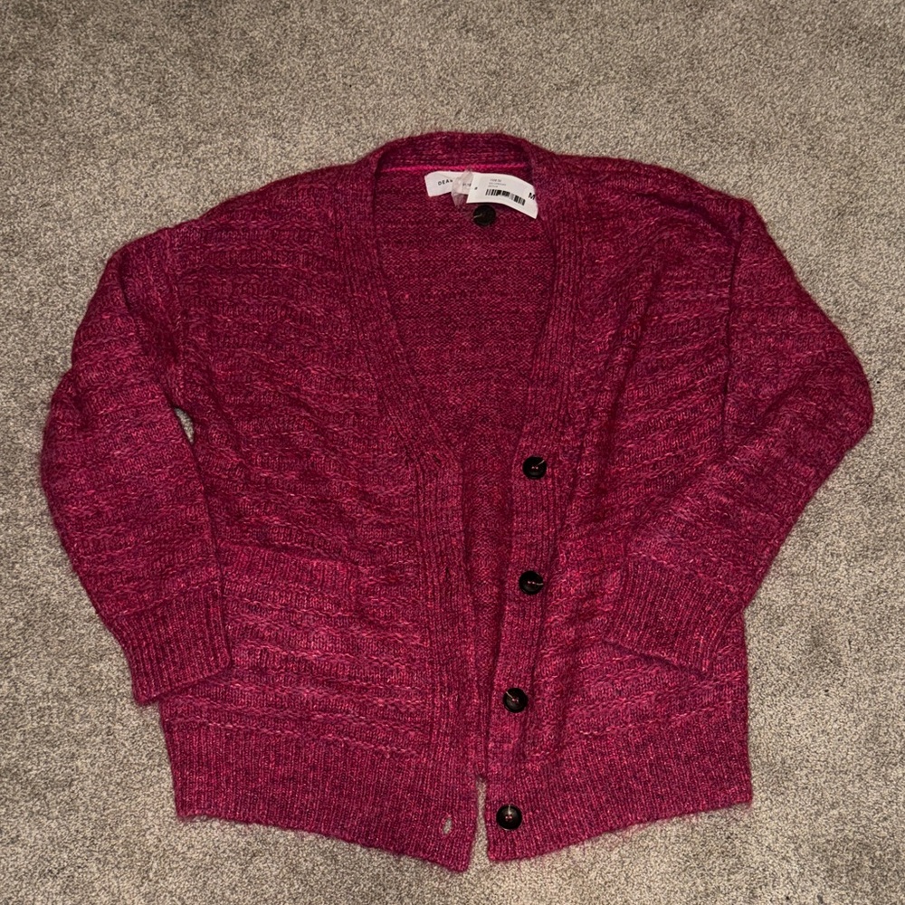 Dear John Fuchsia Cardigan Sweater